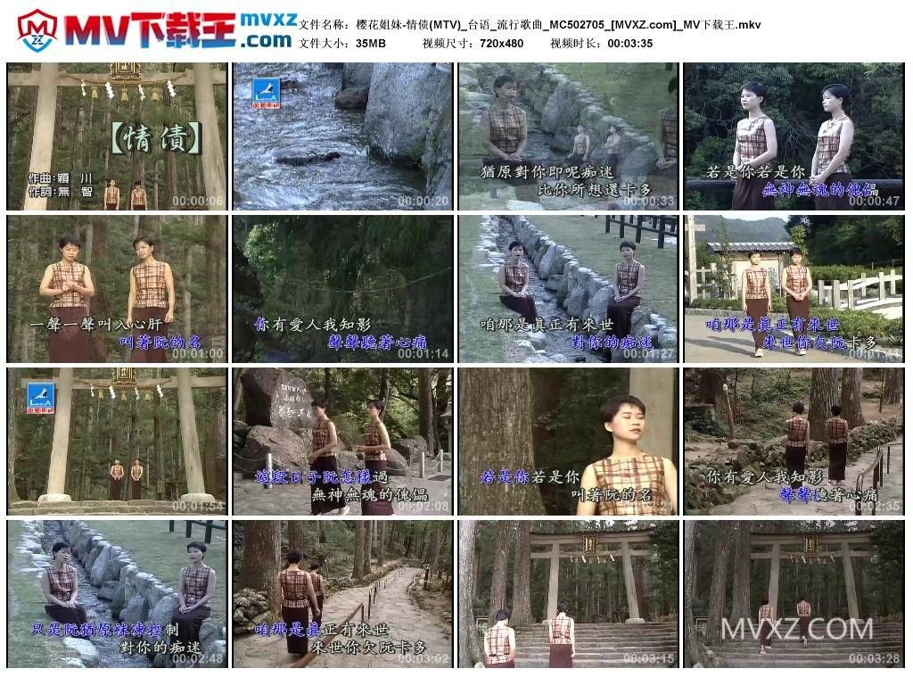 樱花姐妹-情债(MTV)_台语_流行歌曲_MC502705
